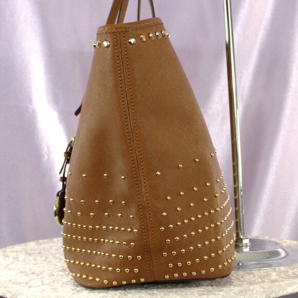 Michael Kors Jet Set Studded Tote + New Jet Set Travel Wristlet Luggage - Picture 3 of 16